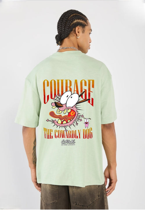 Courage the Cowardly Dog Oversized T-Shirt for Men – Vintage Cartoon Graphic Tee