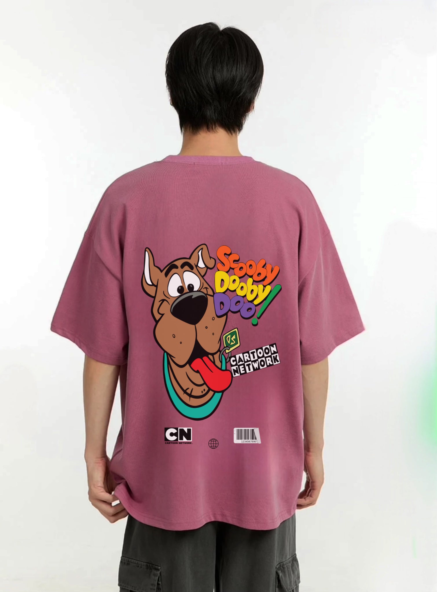 Scooby Dooby Doo Oversized T-Shirt for Men – Vintage Green Cartoon Graphic Tee