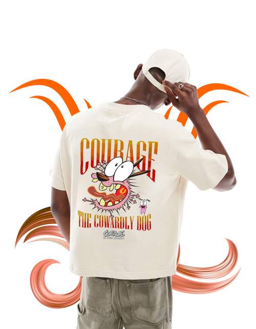 Courage the Cowardly Dog Oversized T-Shirt for Men – Vintage Cartoon Graphic Tee