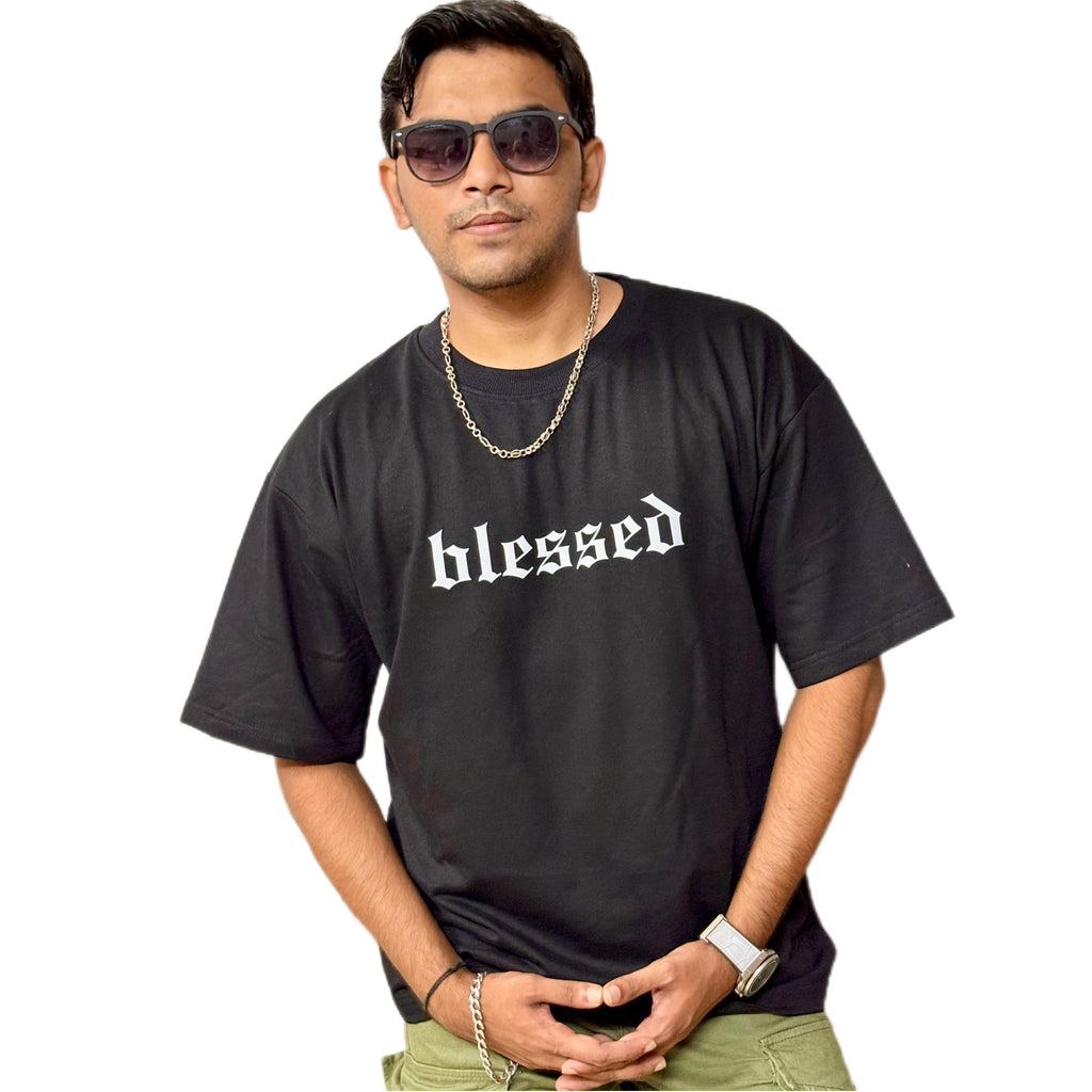 Blessed French Terry Oversized T-Shirt for Men