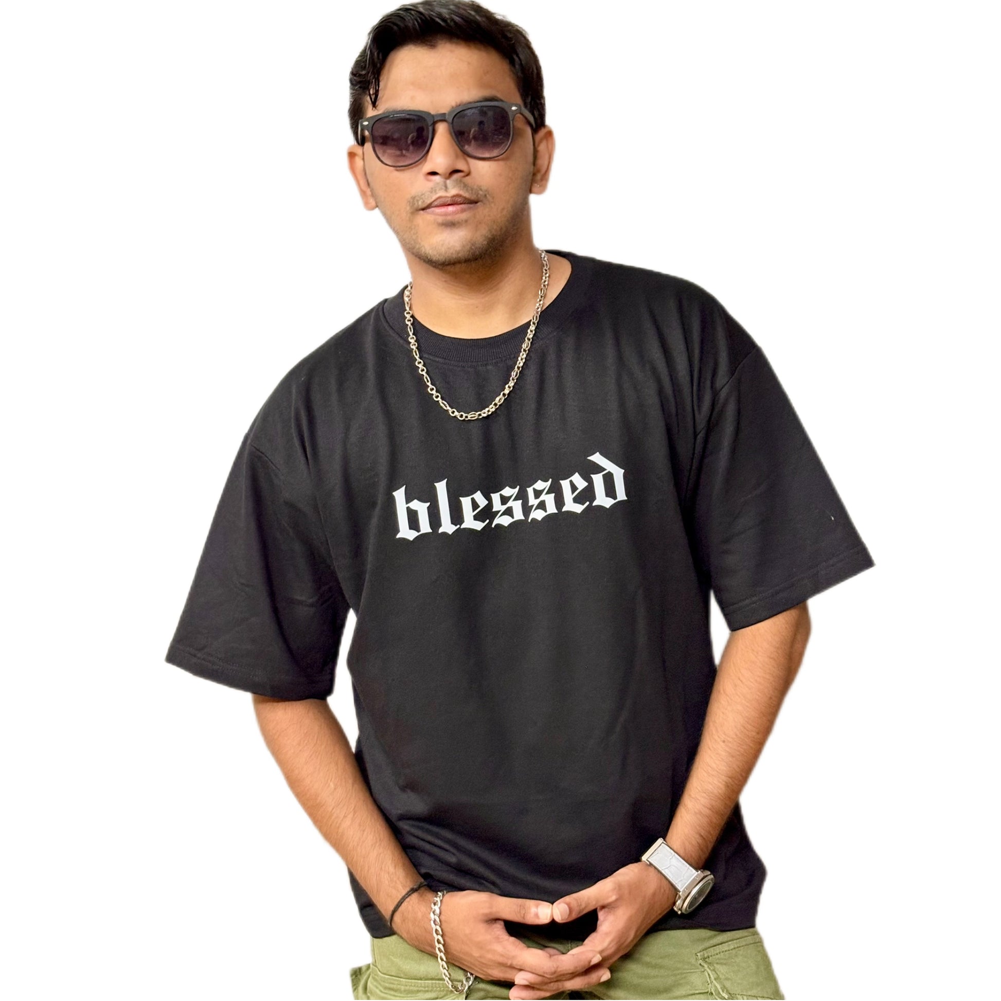 Blessed French Terry Oversized T-Shirt for Men