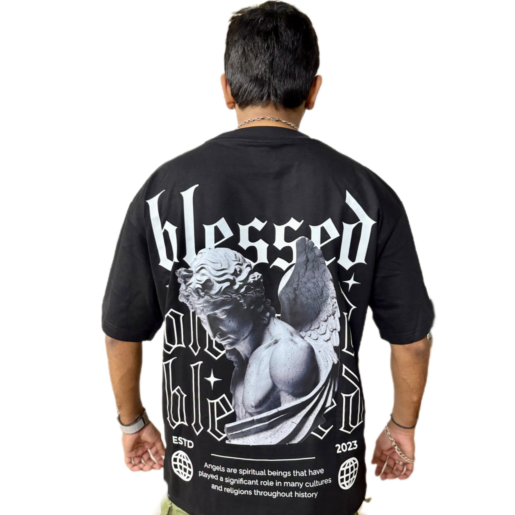 Blessed French Terry Oversized T-Shirt for Men