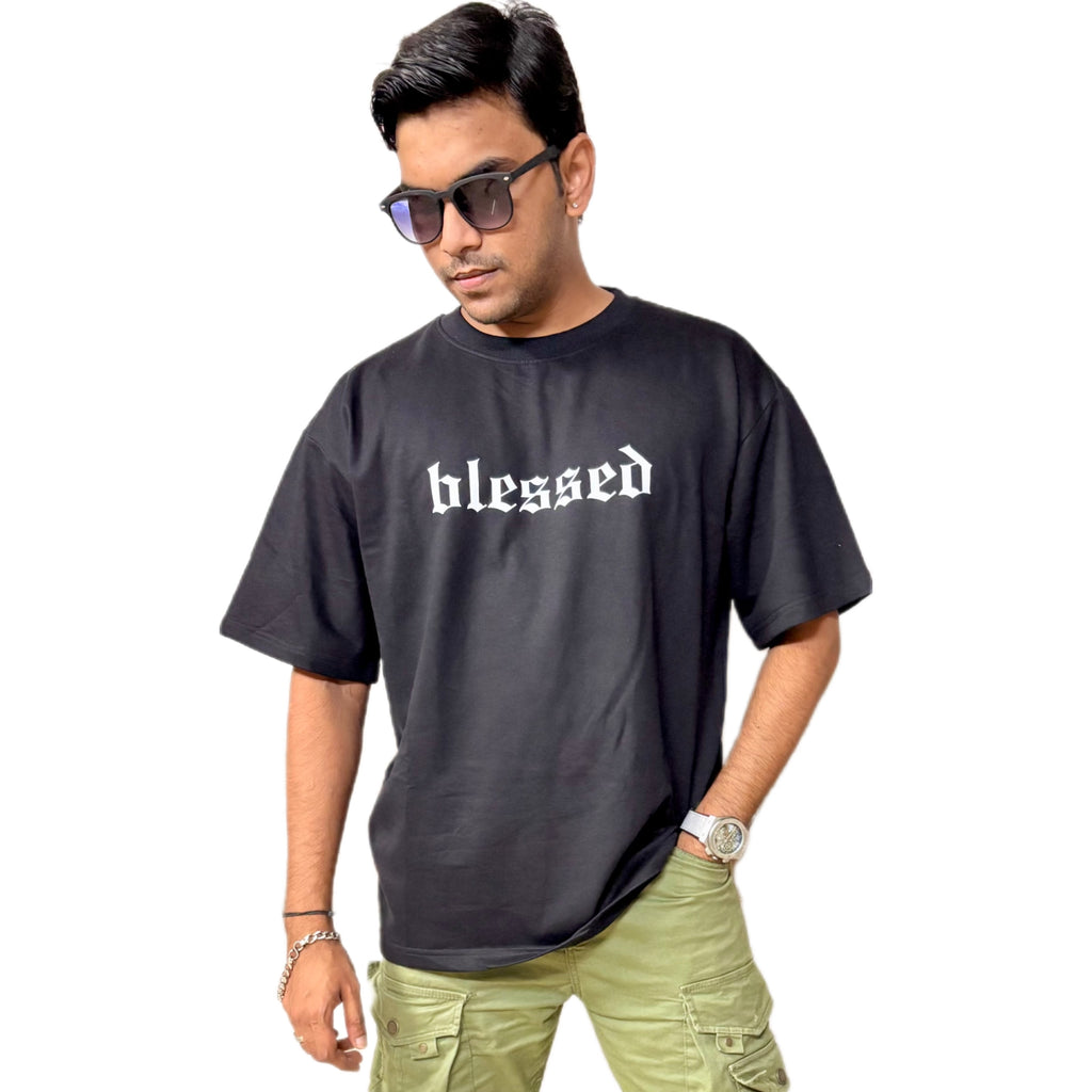 Blessed French Terry Oversized T-Shirt for Men